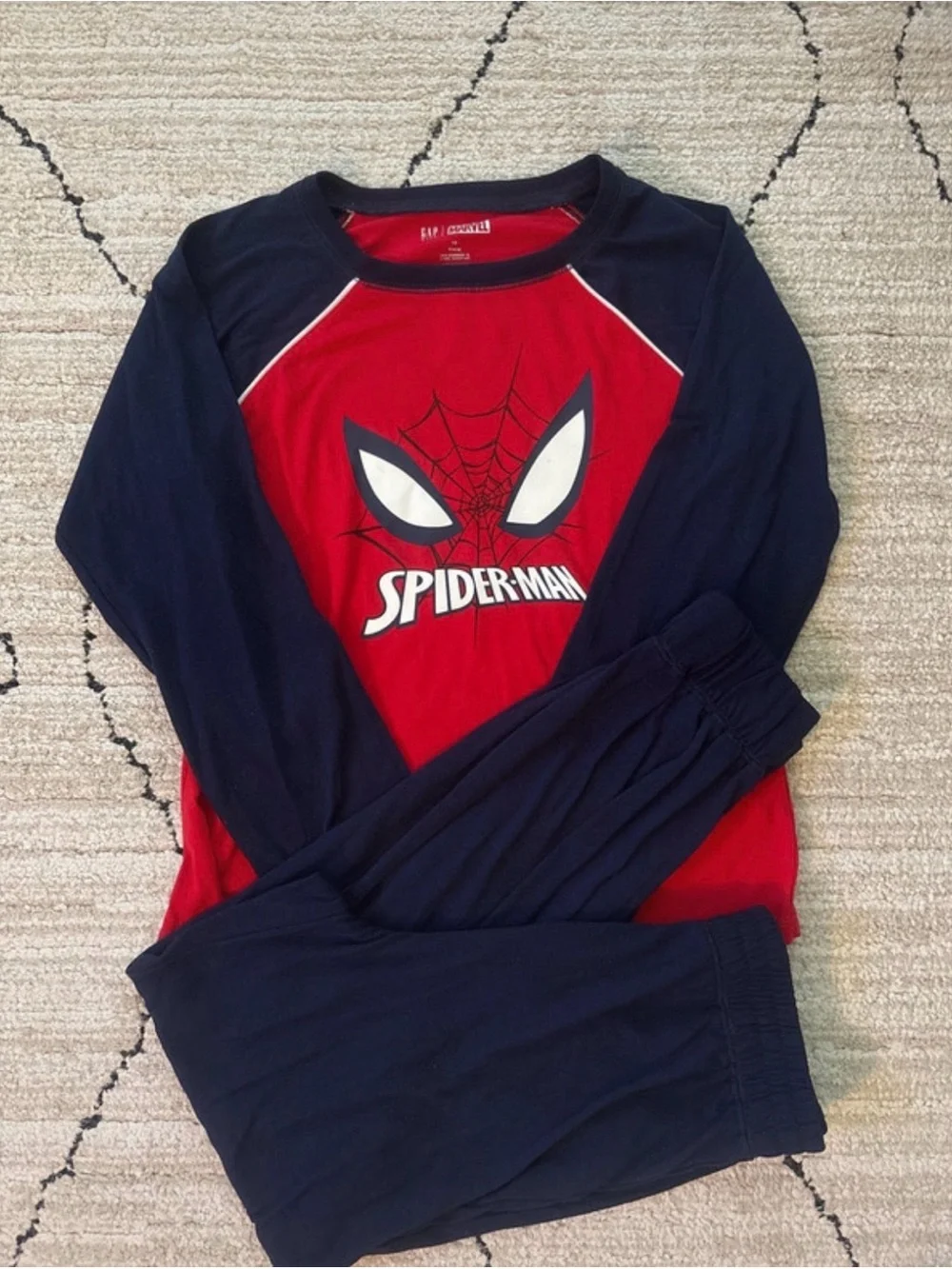 GAP Red and Navy Spider-Man Kids Pajama Set